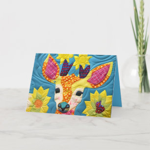 Kleine Hirschquilt wie Design Geburtstagskarte Dankeskarte