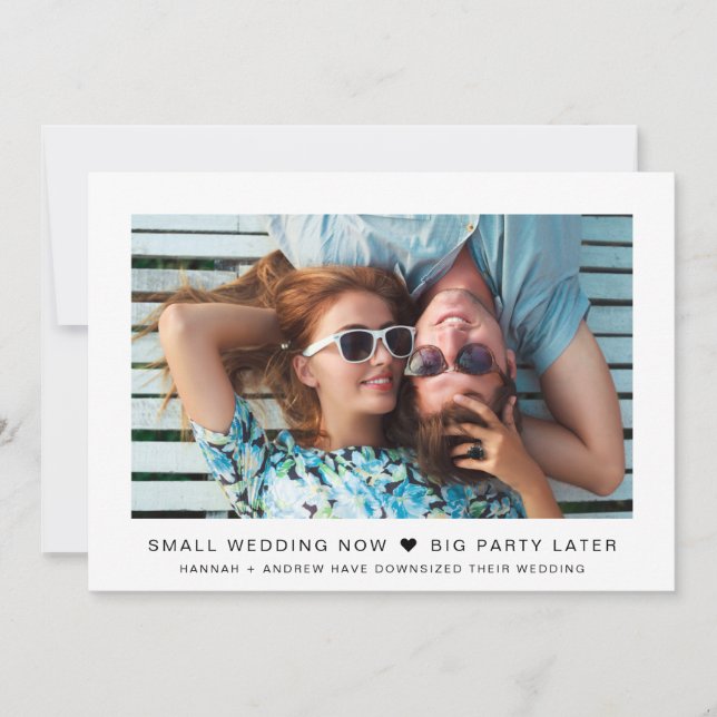Kleine Hochzeit jetzt Big Party später Foto (Vorderseite)