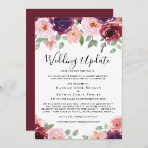 Kleine Hochzeitsupportfarben Ankündigung