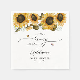 Kleine Honey Bee Sunflowers Baby Dusche Serviette