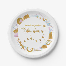 Kleine Honey Bee Theme Baby Dusche Pappteller