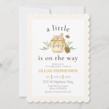 Kleine Honig auf dem Weg Biene Baby Shower Scallo