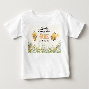 Kleine Honig Biene Ein Wildblume 1. Geburtstag Baby T-shirt