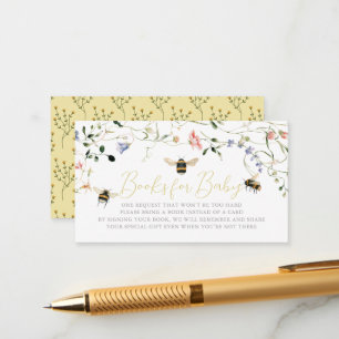 Kleine Honig Wildblumen Bienen Baby Shower Buch Begleitkarte