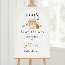 Kleine Honigbiene auf dem Weg Baby Shower Willkomm