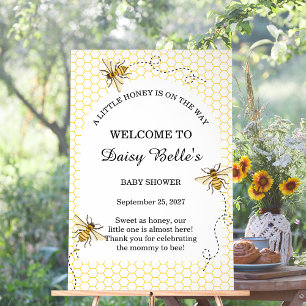 Kleine Honigbiene Auf Dem Weg Gelbe Babyparty Acrylschild