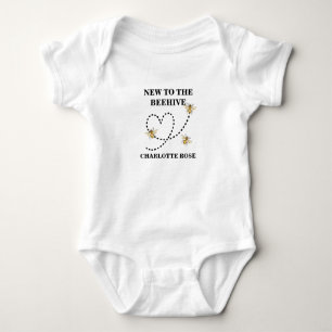 Kleine Honigbiene Auf Dem Weg Gelbe Babyparty Baby Strampler