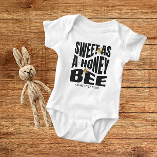 Kleine Honigbiene Auf Dem Weg Gelbe Babyparty Baby Strampler
