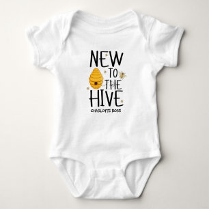Kleine Honigbiene Auf Dem Weg Gelbe Babyparty Baby Strampler