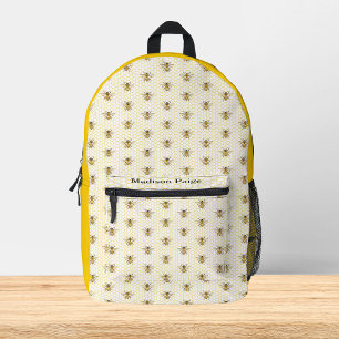 Kleine Honigbiene Auf Dem Weg Gelbe Babyparty Bedruckter Rucksack