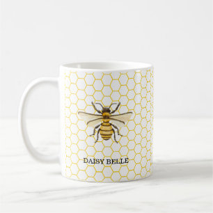 Kleine Honigbiene Auf Dem Weg Gelbe Babyparty Kaffeetasse