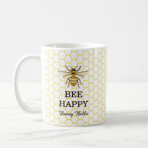 Kleine Honigbiene Auf Dem Weg Gelbe Babyparty Kaffeetasse