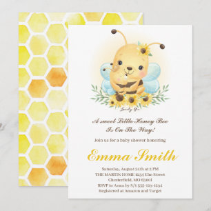 Kleine Honigbiene Baby Shower Einladung