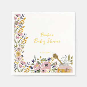 Kleine Honigbiene Baby Shower Serviette