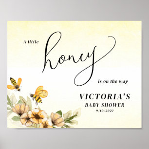 Kleine Honigbiene Babydusche Poster