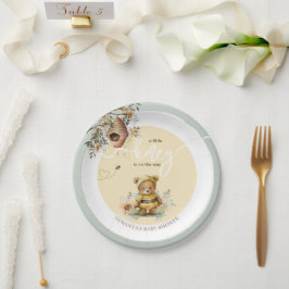 Kleine Honigbienen Bear Baby Dusche Pappteller