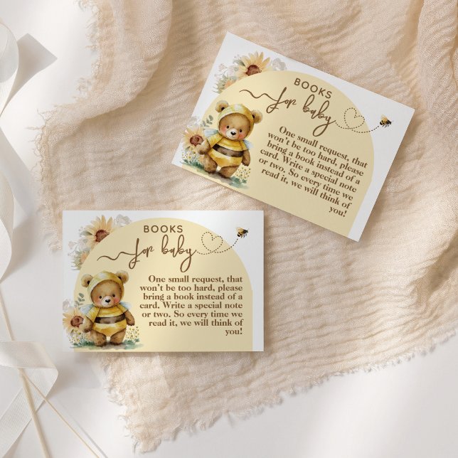 Kleine Honigbienen Bear Babydusche Anfrage Begleitkarte (Von Creator hochgeladen)