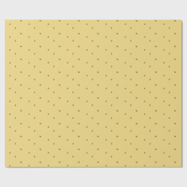 Kleine Honigbienen Honey Yellow Apiary Product Wra Geschenkpapier (Flach)