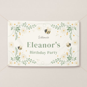 Kleine Honigbienen Willkommen Geburtstagsbanner Banner