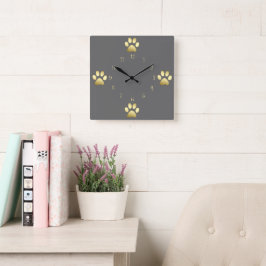 Kleine Hundeklappen Quadratische Wanduhr