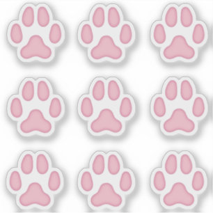 Kleine Hundeschraube druckt rosa Tierspuren Aufkle Aufkleber