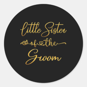Kleine Idee der Groom Wedding Party für Runder Aufkleber