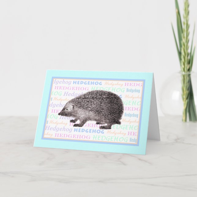 Kleine Igel-Grußkarte Karte (Vorderseite)