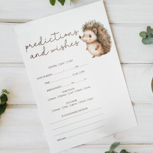 Kleine-Igel-Vorhersage-Wünsche-Baby-Party-Spiel Poster