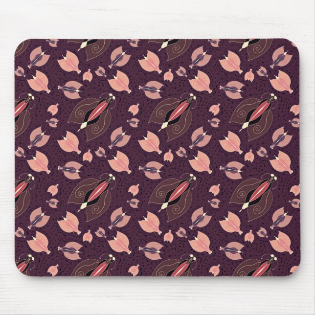Kleine Insektenmotordelung, dunkles Muster Mousepad (Vorne)