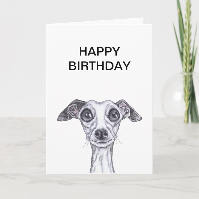 KLEINE ITALIENISCHE GREYHOUND g869 Karte (Vorderseite)