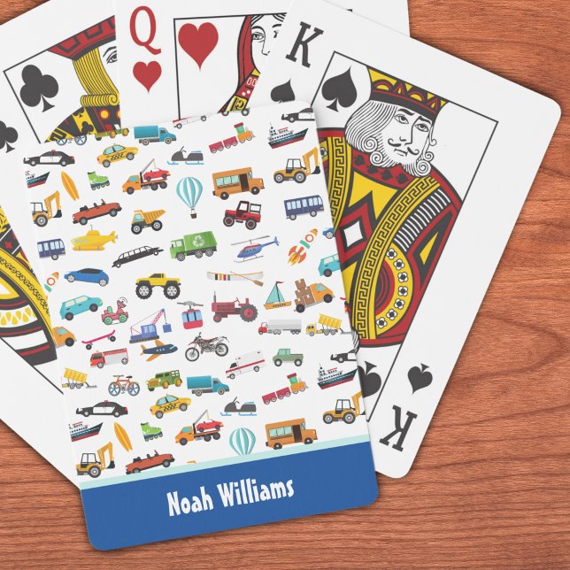 Kleine Junge Dinge, die Autos bewegen Kid Spielkarten (Von Creator hochgeladen)