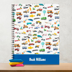 Kleine Junge Dinge, die die Fahrzeugschule bewegen Notizbuch