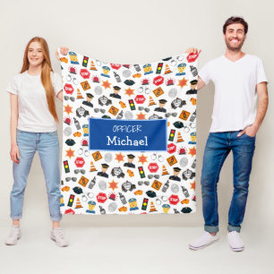 Kleine Jungs Polizeibeamte Pattern Kids Fleecedecke