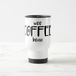 Kleine Kaffee-(eine) Bohne - weiße Reisebecher