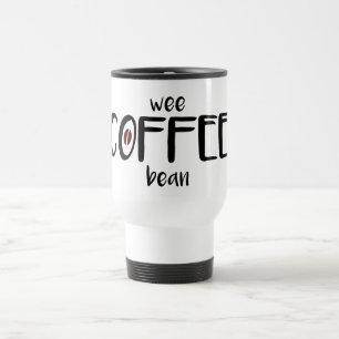 Kleine Kaffee-(eine) Bohne - weiße Reisebecher