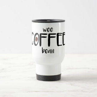 Kleine Kaffee-(eine) Bohne - weiße Reisebecher