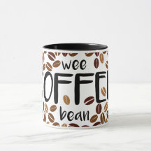 Kleine Kaffeebohne - klassische weiße