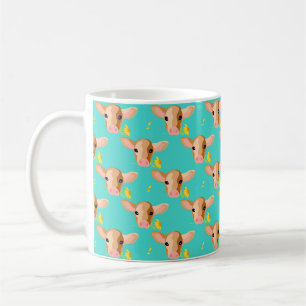 Kleine Kalb-Tasse mit Blume Kaffeetasse