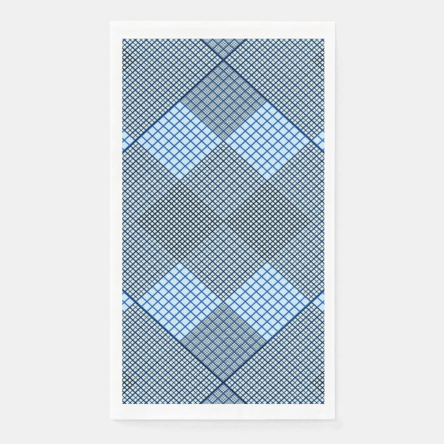 Kleine, karierte 2 Töne 04A Blau BG Serviette (Vorderseite)