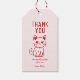 Kleine Katze danke (ÄNDERN ALLE FARBEN) Geschenkanhänger