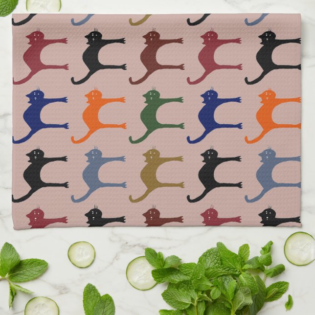 kleine Katzen Küchentuch (Gefaltet)