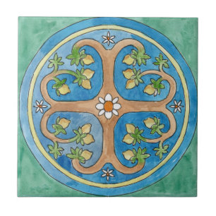 Kleine Keramik im sizilianischen Stil "Lemon Trees Fliese