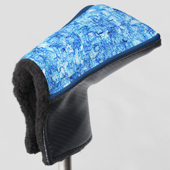 Kleine Kerben im zeichnend wie mit Stift Golf Headcover (3/4 Vorderseite)