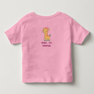 Kleine Kicher-Giraffe Süßes Tier individuelles Des Kleinkind T-shirt