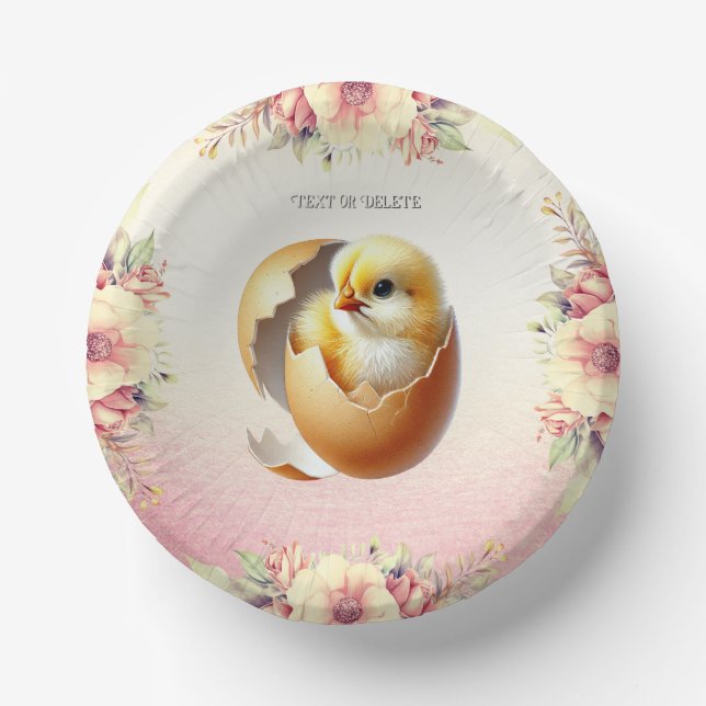 Kleine Kicherhaste, Blumenpapier-Schale Pappteller (Vorderseite)