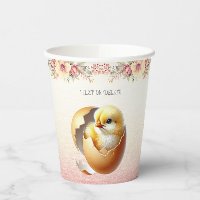 Kleine Kick-Hatching Blumenpapieraufnahmen Pappbecher (Links)