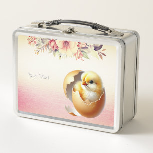 Kleine Kick Hatching Floral Metal Lunch Box