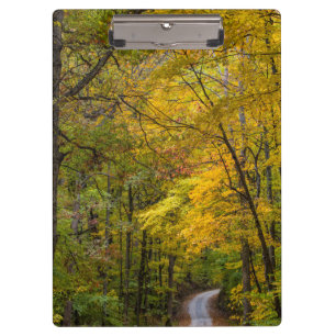 Kleine Kiesstrasse mit Herbstfarbe Klemmbrett