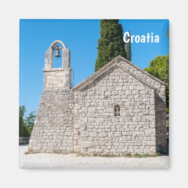 Kleine Kirche auf dem Marjan-Hügel bei Split - Kro Magnet (Vorne)