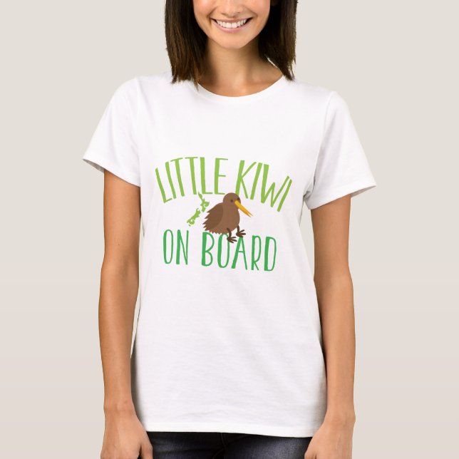 Kleine Kiwi an Bord (niedliche T-Shirt (Vorderseite)
